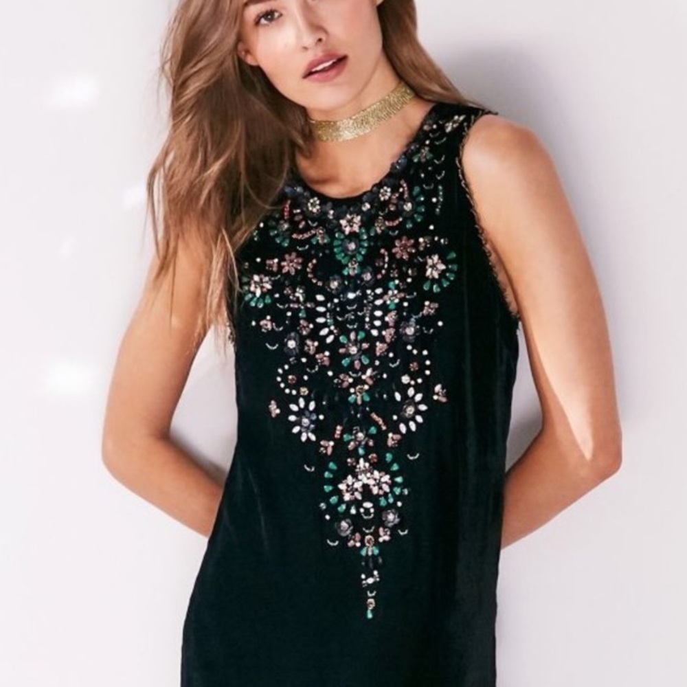Urban Outfitters Beaded Velvet Dress​​